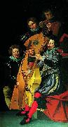 Reinhold Timm Christian IV's musicians. USA oil painting artist